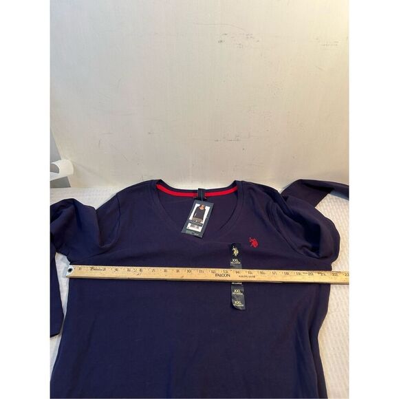 US Polo Assn xxl new Vneck Ls Navy Red - Picture 5 of 6